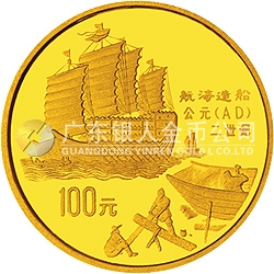 中國古代科技發(fā)明發(fā)現(xiàn)金銀鉑紀念幣（第1組）1盎司圓形金質紀念幣