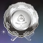 2014提11月：制作深圳金溢股份公司上市紀(jì)念盤純銀銀盤制作