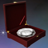 2014提11月：制作深圳金溢股份公司上市紀(jì)念盤純銀銀盤制作