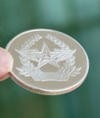 陸軍部隊(duì)軍區(qū)純銀紀(jì)念章,銀質(zhì)紀(jì)念章,紀(jì)念銀幣銀章