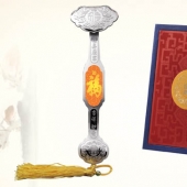 馬年吉祥如意銀如意訂購(gòu),福壽康寧如意銀如意定購(gòu)