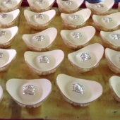 黃金元寶定制，純金元寶定做，制作千足金金元寶